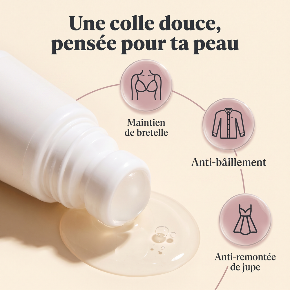 NoGlisse — Colle Invisible Anti-Glisse pour Vêtements